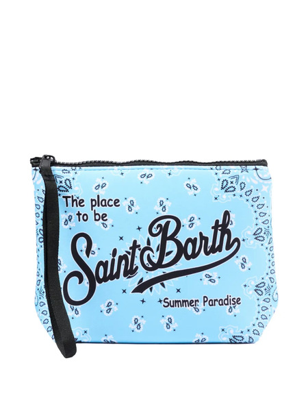  Mc2 Saint Barth Cartera Aline Con Estampado De Bandana - Azul 