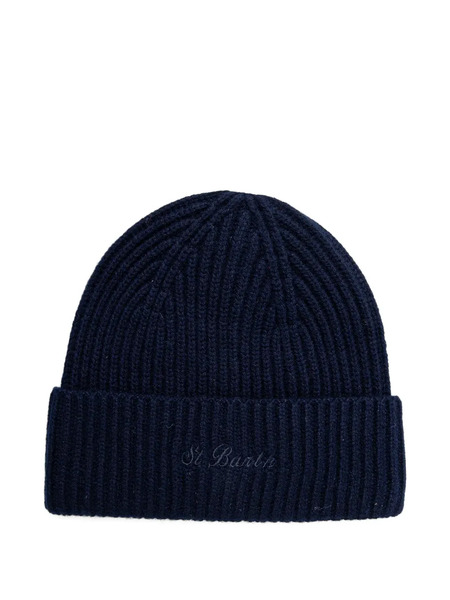  Mc2 Saint Barth Gorro Con Logo Bordado - Azul 