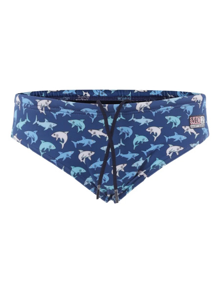  Mc2 Saint Barth Kids Bañador Con Estampado Shark - Azul 