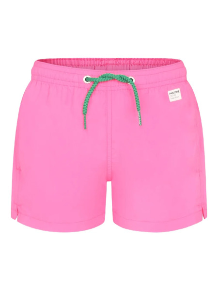  Mc2 Saint Barth Kids Bañador Con Parche Del Logo - Rosa 