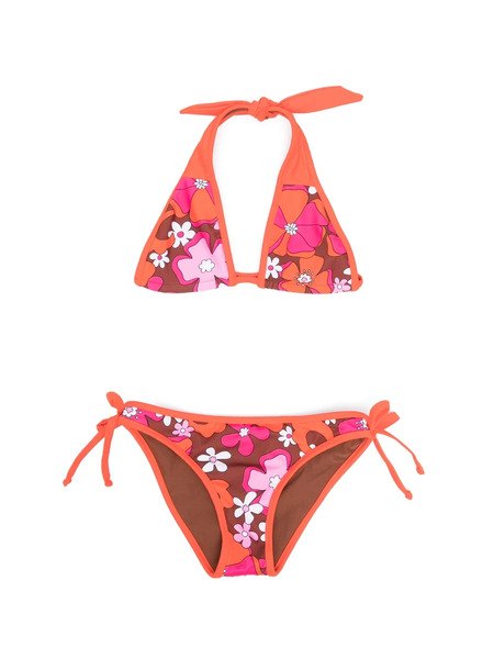  Mc2 Saint Barth Kids Bikini Con Estampado Floral - Rojo 