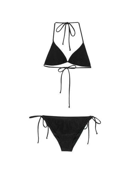  Mc2 Saint Barth Kids Bikini Leah Con Efecto De Purpurina - Negro 
