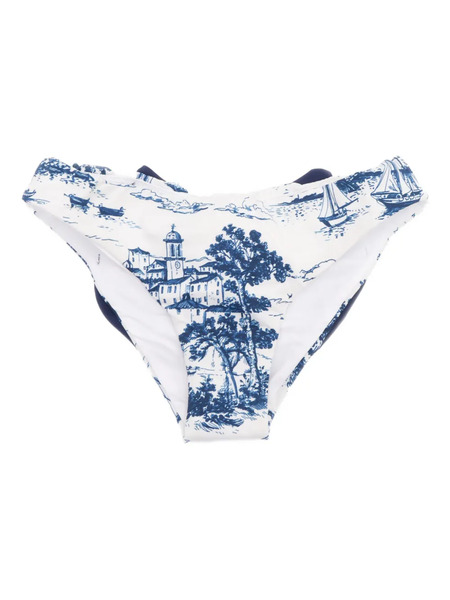 Mc2 Saint Barth Kids Bragas De Bikini Con Lazo - Blanco 