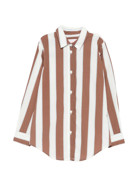  Mc2 Saint Barth Kids Camisa Con Logo Bordado - Marrón 