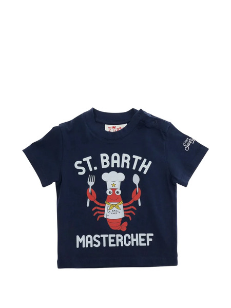  Mc2 Saint Barth Kids Camiseta Con Estampado Gráfico - Azul 