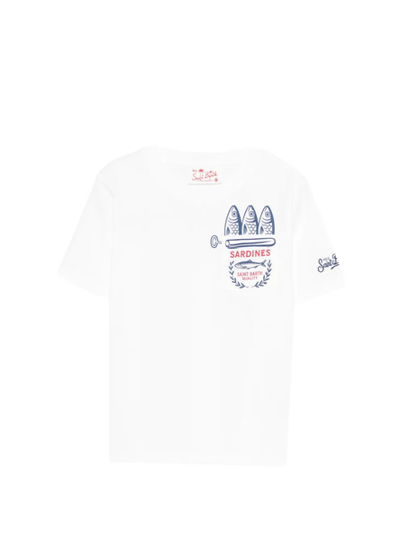  Mc2 Saint Barth Kids Camiseta Eddy Con Motivo De Sardinas - Blanco 