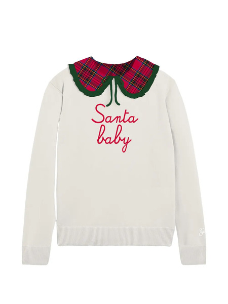  Mc2 Saint Barth Kids Jersey Con Cuello Festoneado - Neutro 