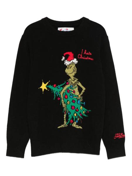 Mc2 Saint Barth Kids Jersey Douglas Con Cuello Redondo De Mc2 Saint Barth Kids X The Grinch - Negro 