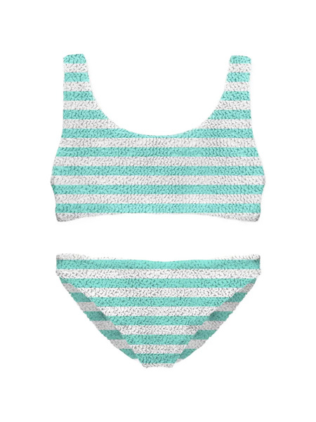  Mc2 Saint Barth Kids Striped Bikini - Azul 