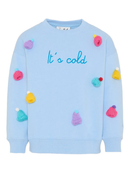  Mc2 Saint Barth Kids Sudadera Con Apliques Bordados - Azul 