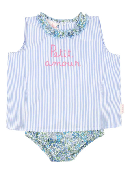  Mc2 Saint Barth Kids Vestido Abbie - Azul 