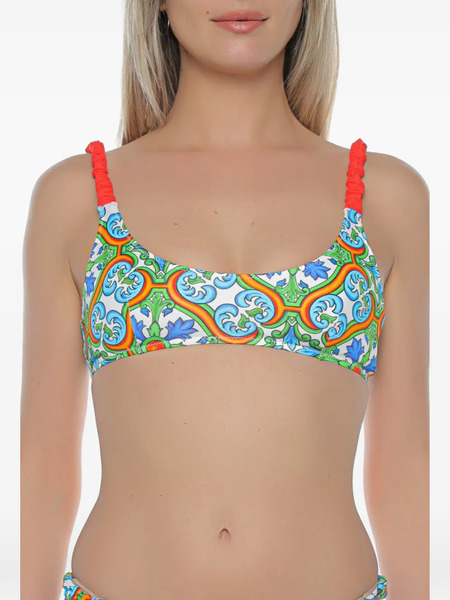  Mc2 Saint Barth Top De Bikini Diamond Estampado - Blanco 