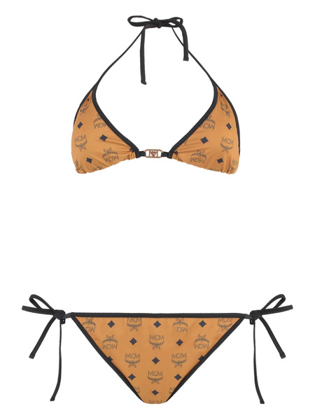  Mcm Bikini Con Estampado Visetos - Marrón 