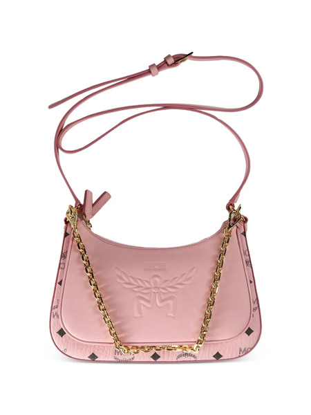 Mcm Bolso De Mano Aren Con Logo En Relieve - Rosa 