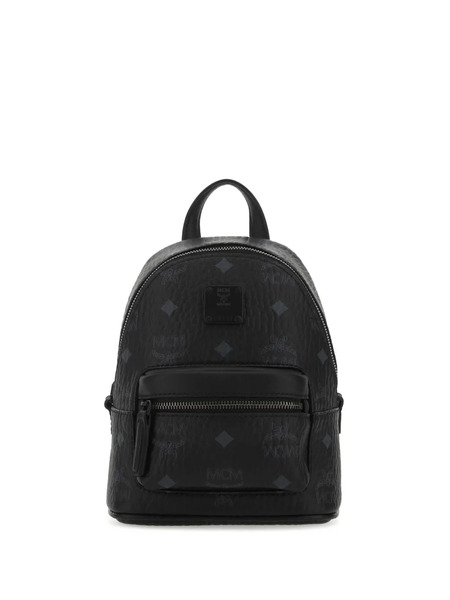  Mcm Mochila Con Logo Estampado - Negro 