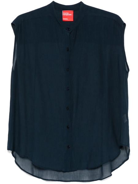  Merci Camisa Semitranslúcida - Azul 