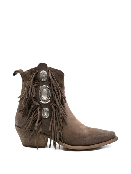  Metisse Botines Con Flecos - Marrón 