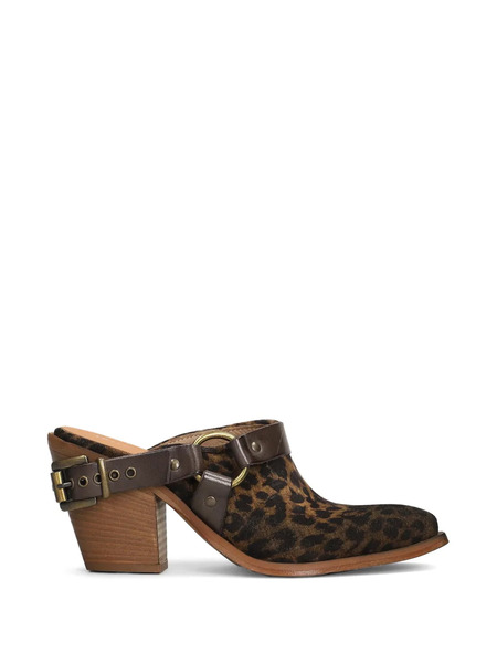  Metisse Mules Con Estampado De Leopardo - Neutro 