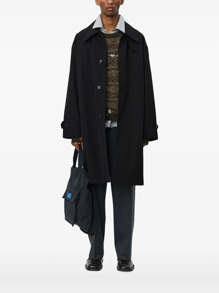 Mfpen Abrigo Midi Client Con Botones - Negro 