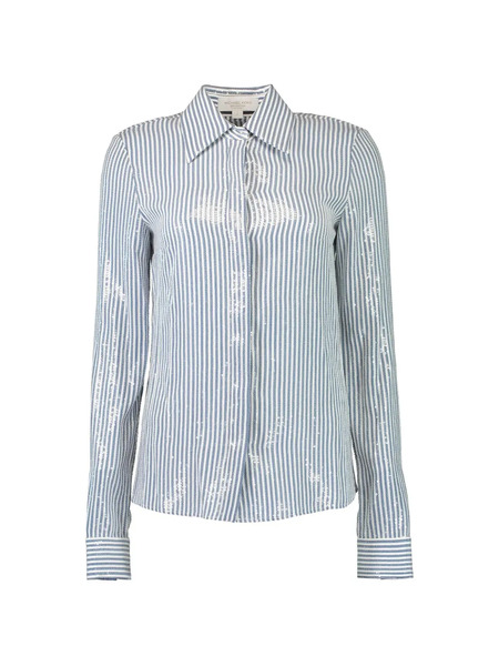  Michael Kors Collection Camisa A Rayas - Azul 