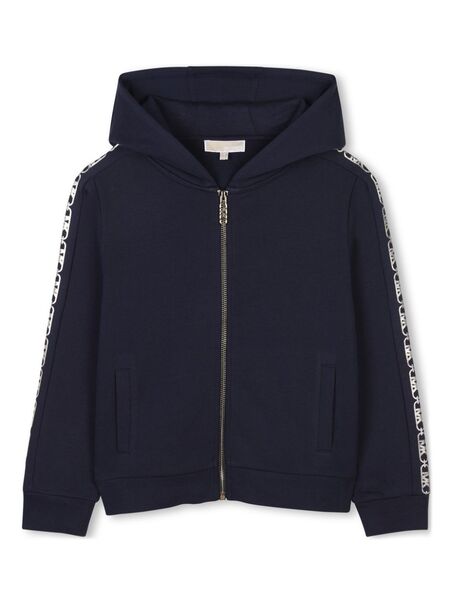  Michael Kors Kids Sudadera Con Capucha Y Franja Del Logo - Azul 
