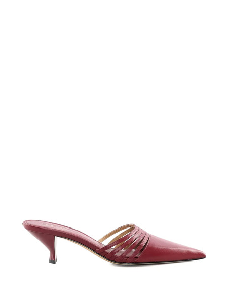  Michael Kors Mules Haisley Con Puntera En Punta - Rojo 