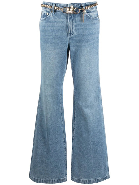  Michael Michael Kors Vaqueros Bootcut Con Cinturón - Azul 
