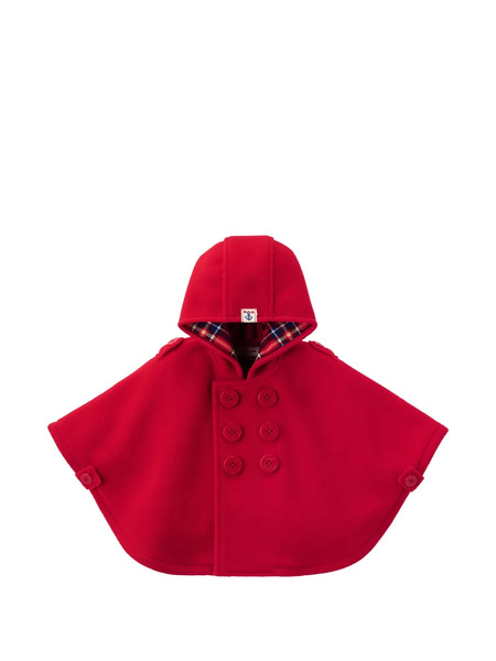  Miki House Poncho Con Capucha - Rojo 