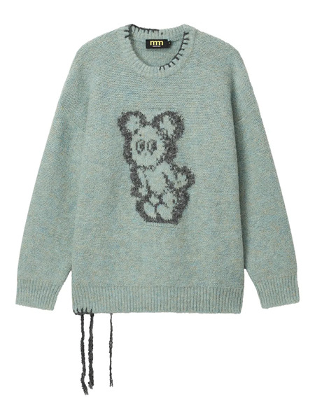  Mini Cream Jersey Con Diseño Gráfico - Azul 