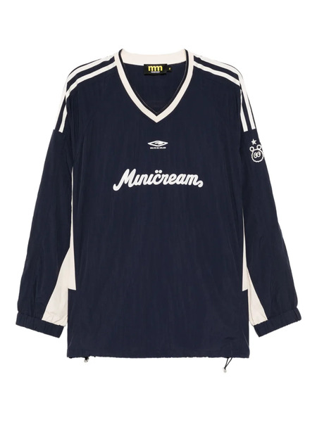  Mini Cream Sudadera Con Logo Estampado - Azul 