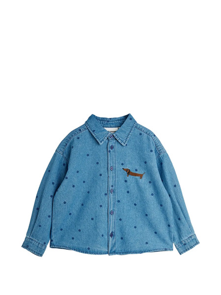  Mini Rodini Camisa Con Motivo De Perro - Azul 