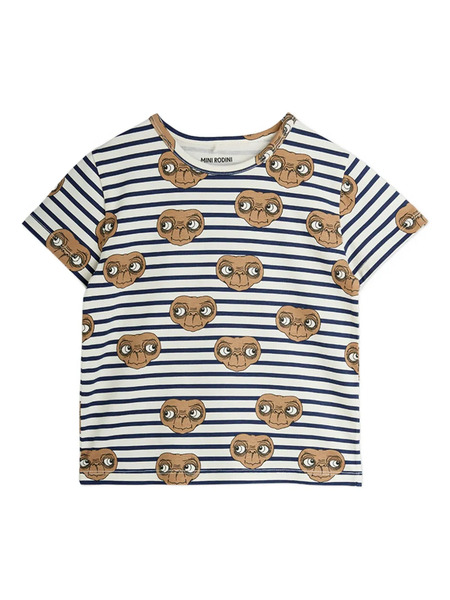  Mini Rodini Camiseta A Rayas - Blanco 