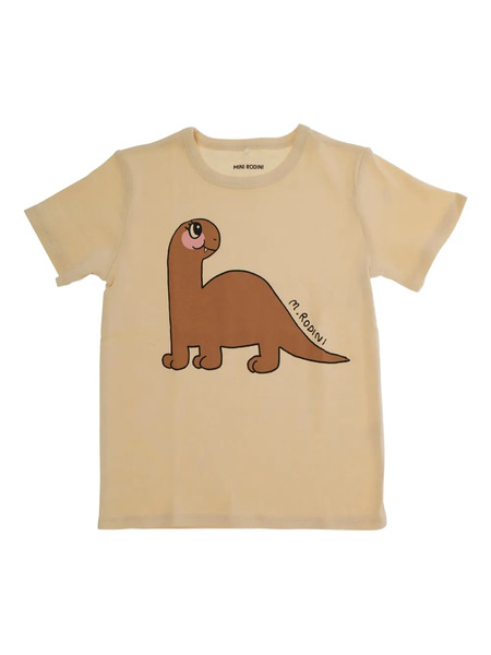  Mini Rodini Camiseta Con Estampado Dino - Neutro 