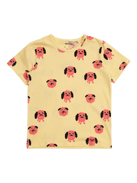  Mini Rodini Camiseta Doggies - Amarillo 