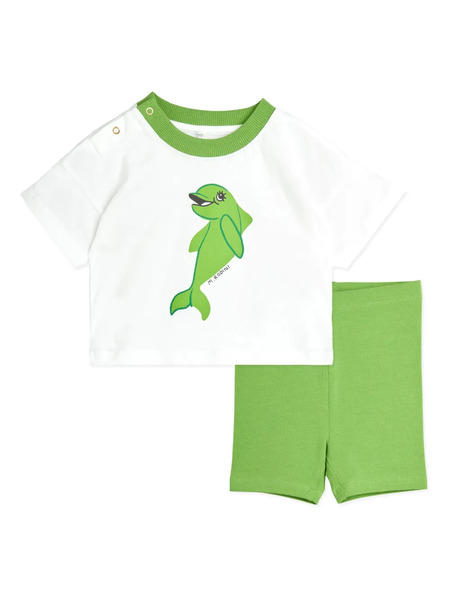  Mini Rodini Chándal Con Estampado Dolphin - Verde 