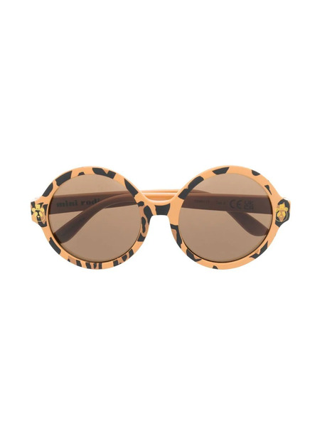  Mini Rodini Gafas De Sol Con Estampado De Leopardo - Neutro 