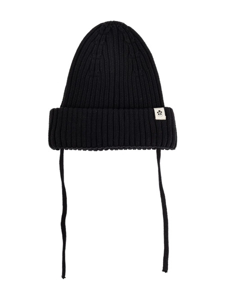  Mini Rodini Gorro Con Parche Del Logo - Negro 
