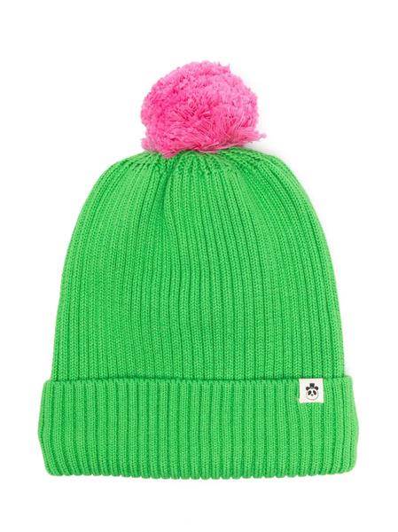  Mini Rodini Gorro De Canalé A Dos Tonos - Verde 
