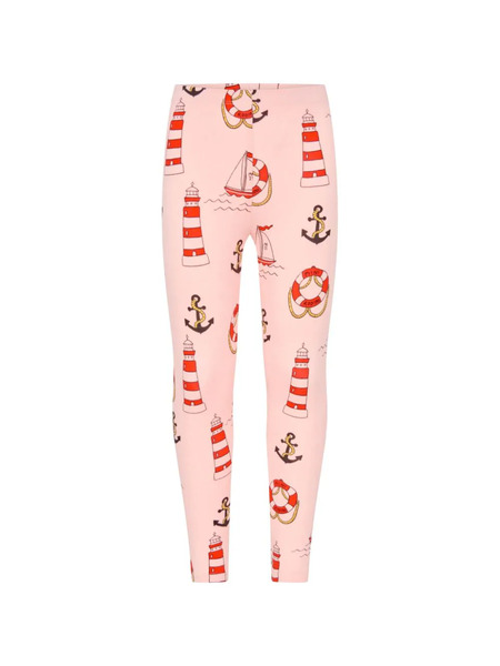 Mini Rodini Leggins Con Estampado De Faros - Rosa 