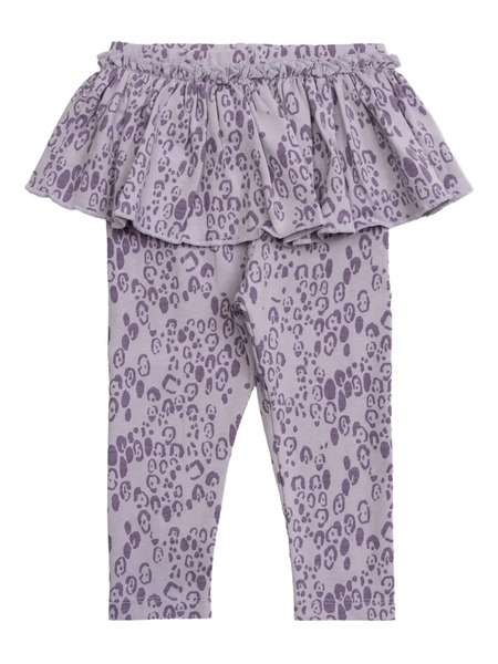  Mini Rodini Leggins Con Estampado De Leopardo - Morado 