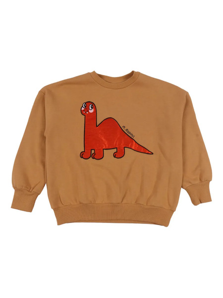  Mini Rodini Sudadera Con Aplique De Dinosaurio - Marrón 