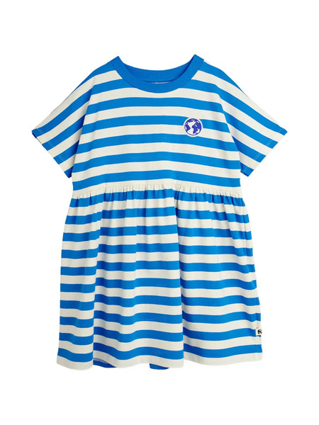  Mini Rodini Vestido Earth A Rayas - Azul 