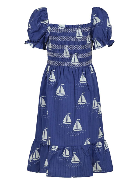  Mini Rodini Vestido Sailing Boats - Azul 