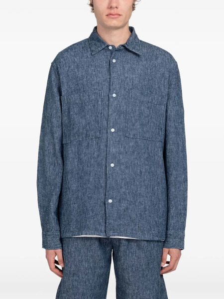  Minimum Camisa Titan Con Bolsillo De Parche - Azul 