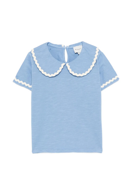  Mipounet Camiseta Odetta Con Cuello Festoneado - Azul 