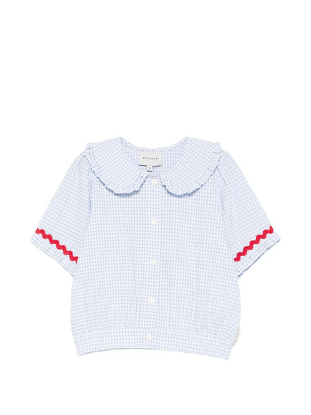  Mipounet Top Sylvie A Cuadros Gingham - Azul 