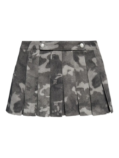  Misbhv Falda Plisada De Algodón - Gris 