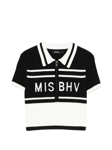  Misbhv Polo A Rayas - Negro 