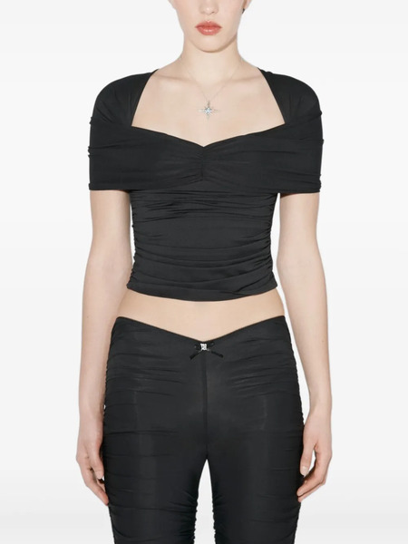  Misbhv Top Drapeado - Negro 