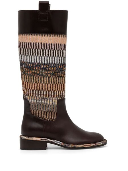  Missoni Botas Altas Con Paneles - Marrón 